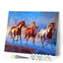 paint by numbers | Herd of Horses running | animals horses intermediate | FiguredArt
