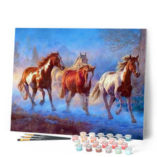 Load image into Gallery viewer, paint by numbers | Herd of Horses running | animals horses intermediate | FiguredArt