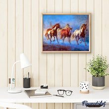 Load image into Gallery viewer, paint by numbers | Herd of Horses running | animals horses intermediate | FiguredArt