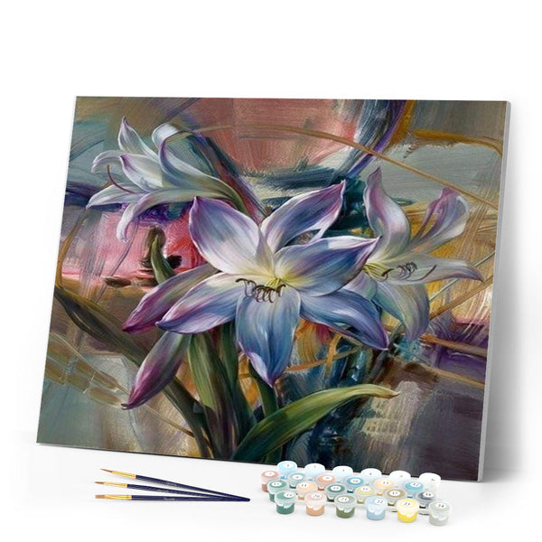 paint by numbers | Colorful Lilies | advanced flowers | FiguredArt