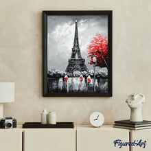 Load image into Gallery viewer, paint by numbers | Paris Eiffel Tower | cities intermediate romance | FiguredArt