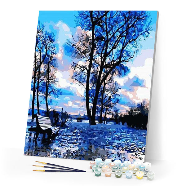 paint by numbers | Reflection Of Tree | easy landscapes trees | FiguredArt