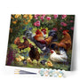 paint by numbers | Rooster and Hen | advanced animals birds flowers | FiguredArt