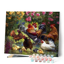 Load image into Gallery viewer, paint by numbers | Rooster and Hen | advanced animals birds flowers | FiguredArt