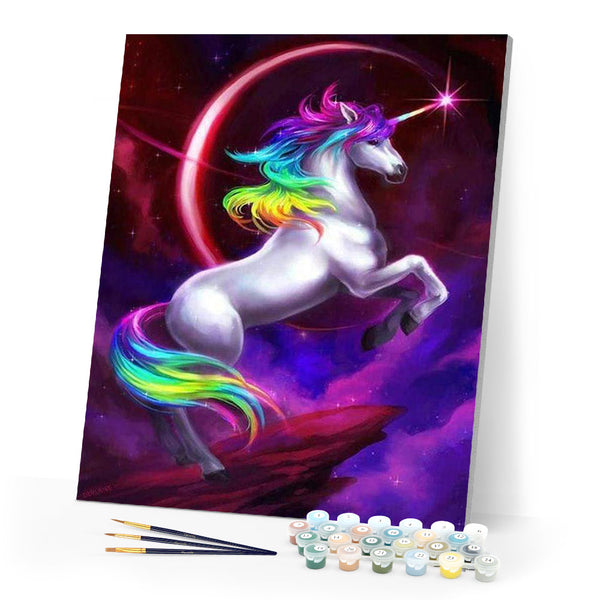 paint by numbers | Colorful Unicorn | animals easy unicorns | FiguredArt
