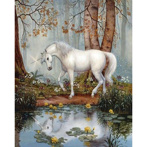 paint by numbers | Unicorn In Forest | animals easy unicorns | FiguredArt