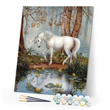paint by numbers | Unicorn In Forest | animals easy unicorns | FiguredArt