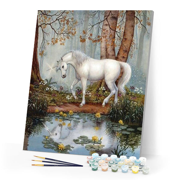 paint by numbers | Unicorn In Forest | animals easy unicorns | FiguredArt