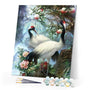paint by numbers | Crane with Red Head | advanced animals birds cranes | FiguredArt