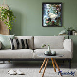 paint by numbers | Crane with Red Head | advanced animals birds cranes | FiguredArt