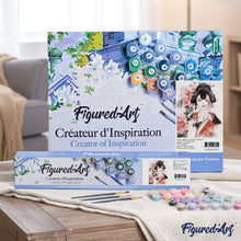 Load image into Gallery viewer, paint by numbers | Asian Lady with Roses | easy world | FiguredArt