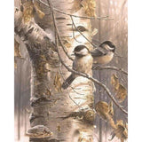 paint by numbers | Two Birds on Branches | animals birds intermediate | FiguredArt