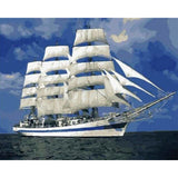 paint by numbers | White Sailboat | easy ships and boats | FiguredArt