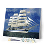 paint by numbers | White Sailboat | easy ships and boats | FiguredArt