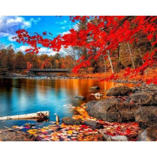 Load image into Gallery viewer, paint by numbers | River and Autumn Forest | advanced landscapes | FiguredArt