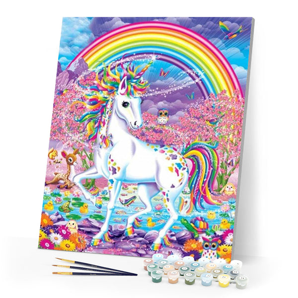 Paint by numbers - Rainbow Unicorn – Figured'Art