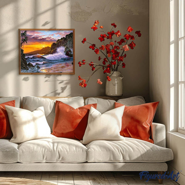 paint by numbers | Cliff and Waves | advanced landscapes | FiguredArt