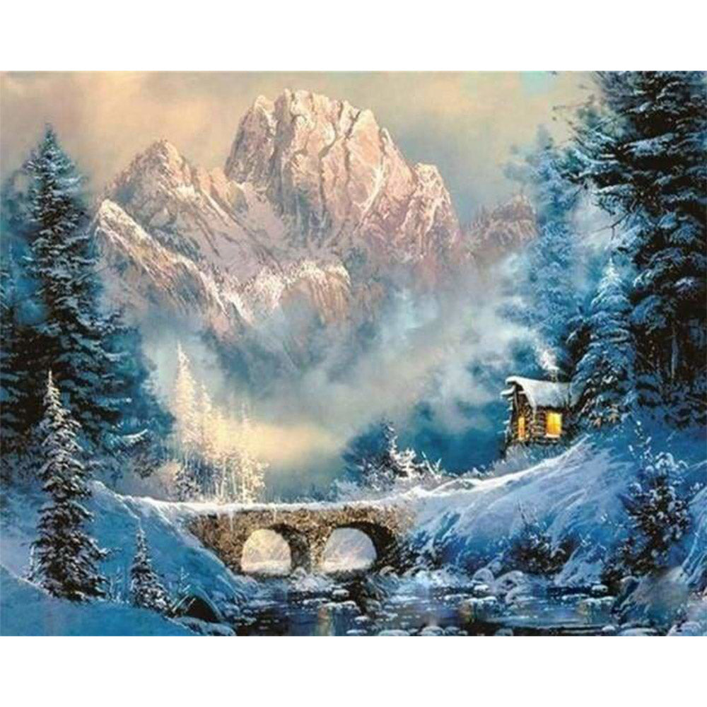 paint by numbers | Winter in the Mountain | advanced landscapes | FiguredArt