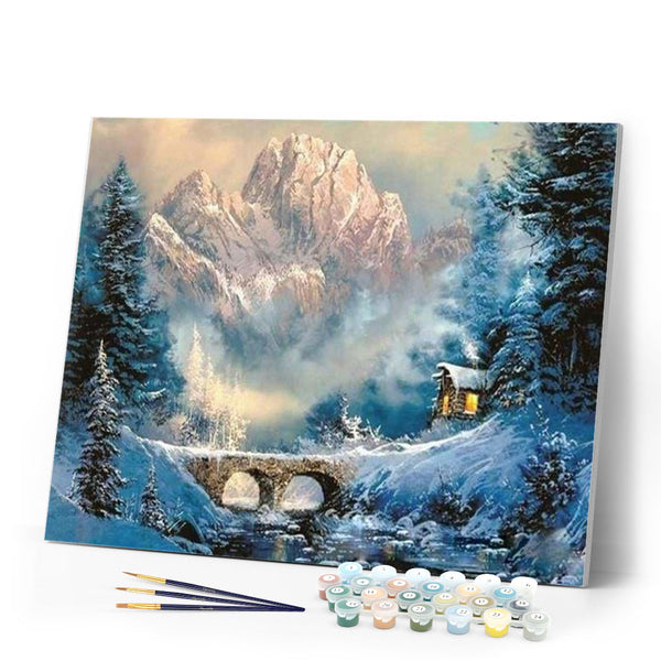 paint by numbers | Winter in the Mountain | advanced landscapes | FiguredArt