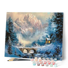 Load image into Gallery viewer, paint by numbers | Winter in the Mountain | advanced landscapes | FiguredArt