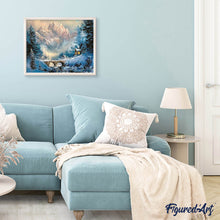 Load image into Gallery viewer, paint by numbers | Winter in the Mountain | advanced landscapes | FiguredArt
