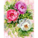 paint by numbers | Three Flowers | flowers intermediate | FiguredArt