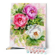 Load image into Gallery viewer, paint by numbers | Three Flowers | flowers intermediate | FiguredArt