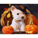 paint by numbers | Westie Dog during Halloween | animals dogs intermediate | FiguredArt