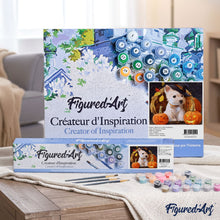 Load image into Gallery viewer, paint by numbers | Westie Dog during Halloween | animals dogs intermediate | FiguredArt