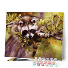 Load image into Gallery viewer, paint by numbers | Raccoon | advanced animals raccoons trees | FiguredArt