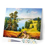 paint by numbers | Countryside and River | advanced landscapes | FiguredArt