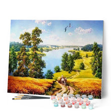 Load image into Gallery viewer, paint by numbers | Countryside and River | advanced landscapes | FiguredArt