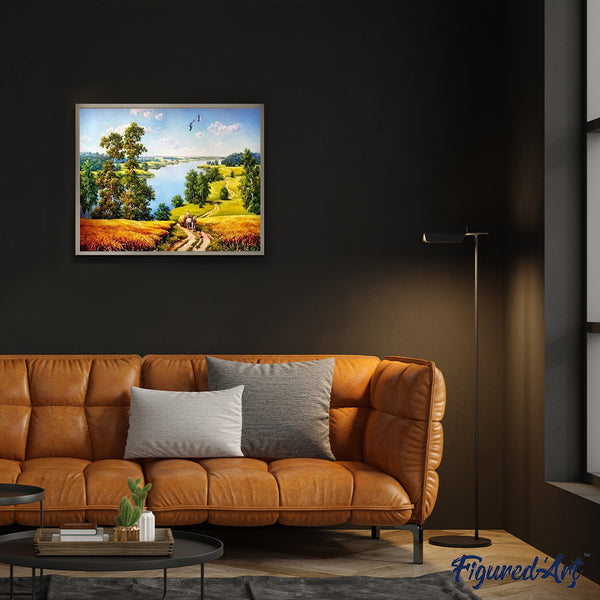 paint by numbers | Countryside and River | advanced landscapes | FiguredArt