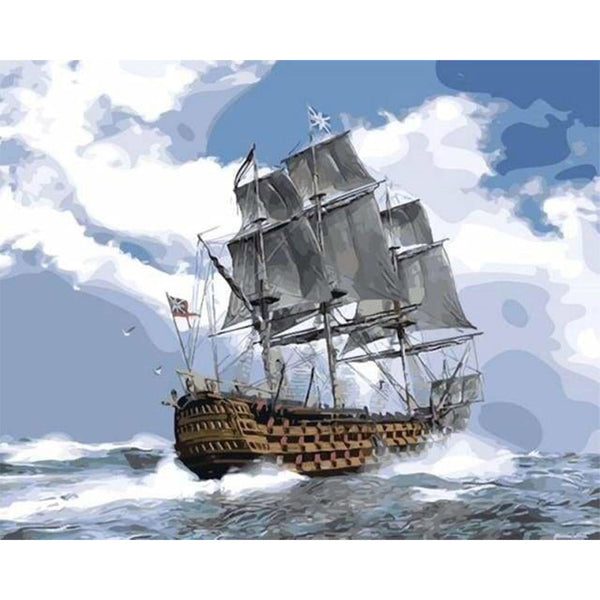 paint by numbers | Ocean Sailing | easy ships and boats | FiguredArt
