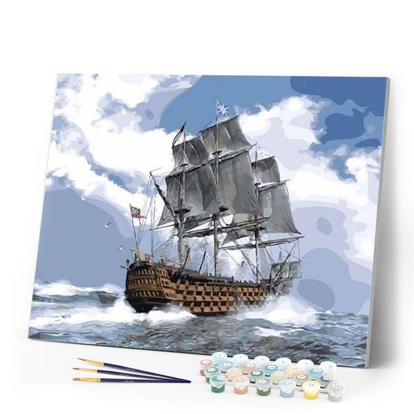 paint by numbers | Ocean Sailing | easy ships and boats | FiguredArt