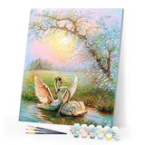 paint by numbers | Goose on the Lake | advanced animals birds swans | FiguredArt
