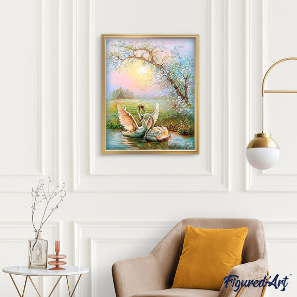 paint by numbers | Goose on the Lake | advanced animals birds swans | FiguredArt