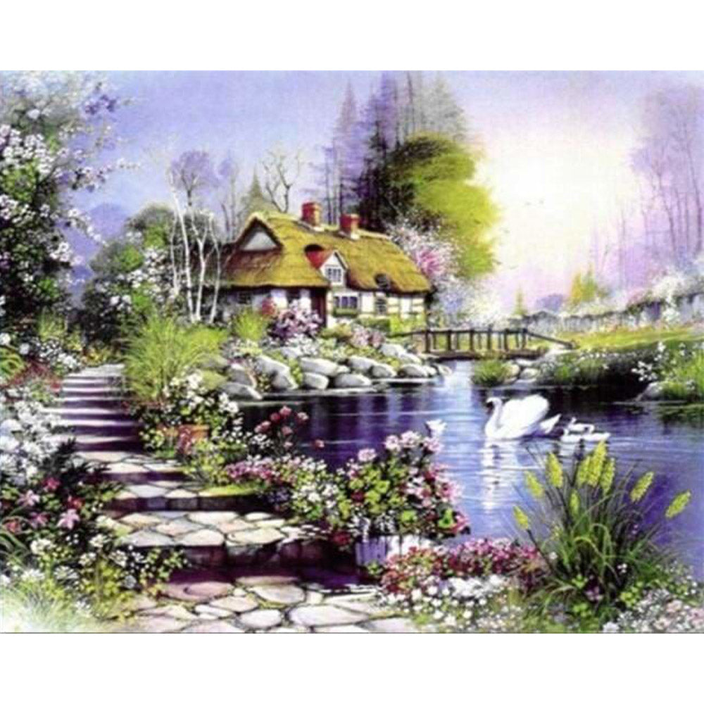 paint by numbers | The Lake House | advanced landscapes | FiguredArt