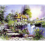 paint by numbers | The Lake House | advanced landscapes | FiguredArt