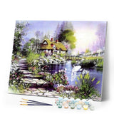 paint by numbers | The Lake House | advanced landscapes | FiguredArt