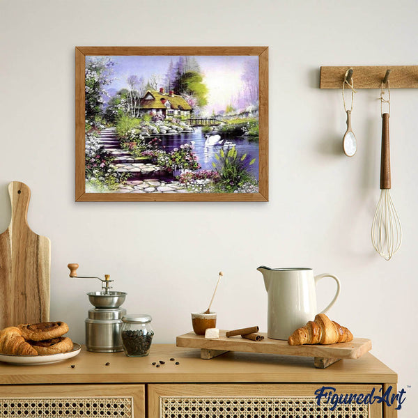 paint by numbers | The Lake House | advanced landscapes | FiguredArt