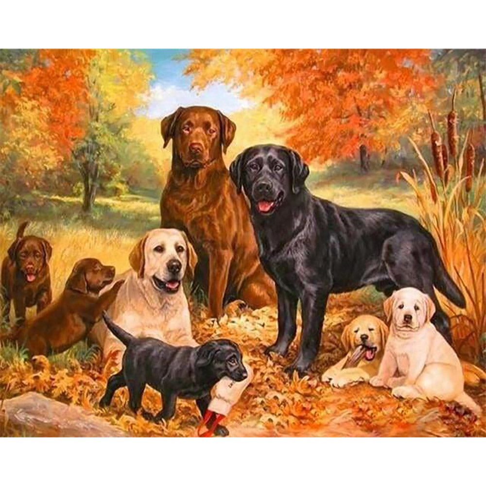 paint by numbers | Pack of Dogs | advanced animals dogs | FiguredArt