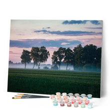 Load image into Gallery viewer, paint by numbers | Trees in Fog | advanced landscapes trees | FiguredArt