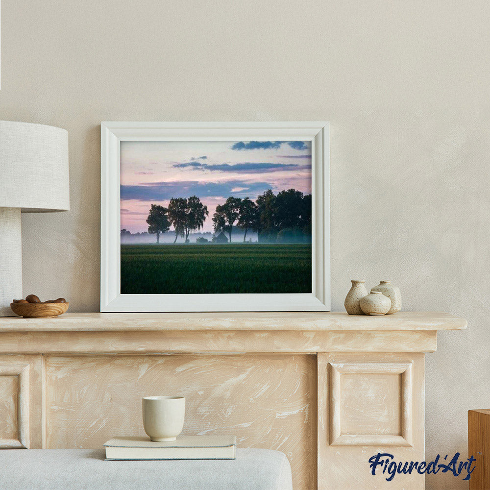 paint by numbers | Trees in Fog | advanced landscapes trees | FiguredArt