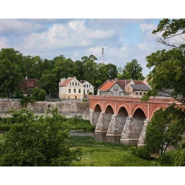 paint by numbers | Arch Bridge Township | advanced landscapes | FiguredArt