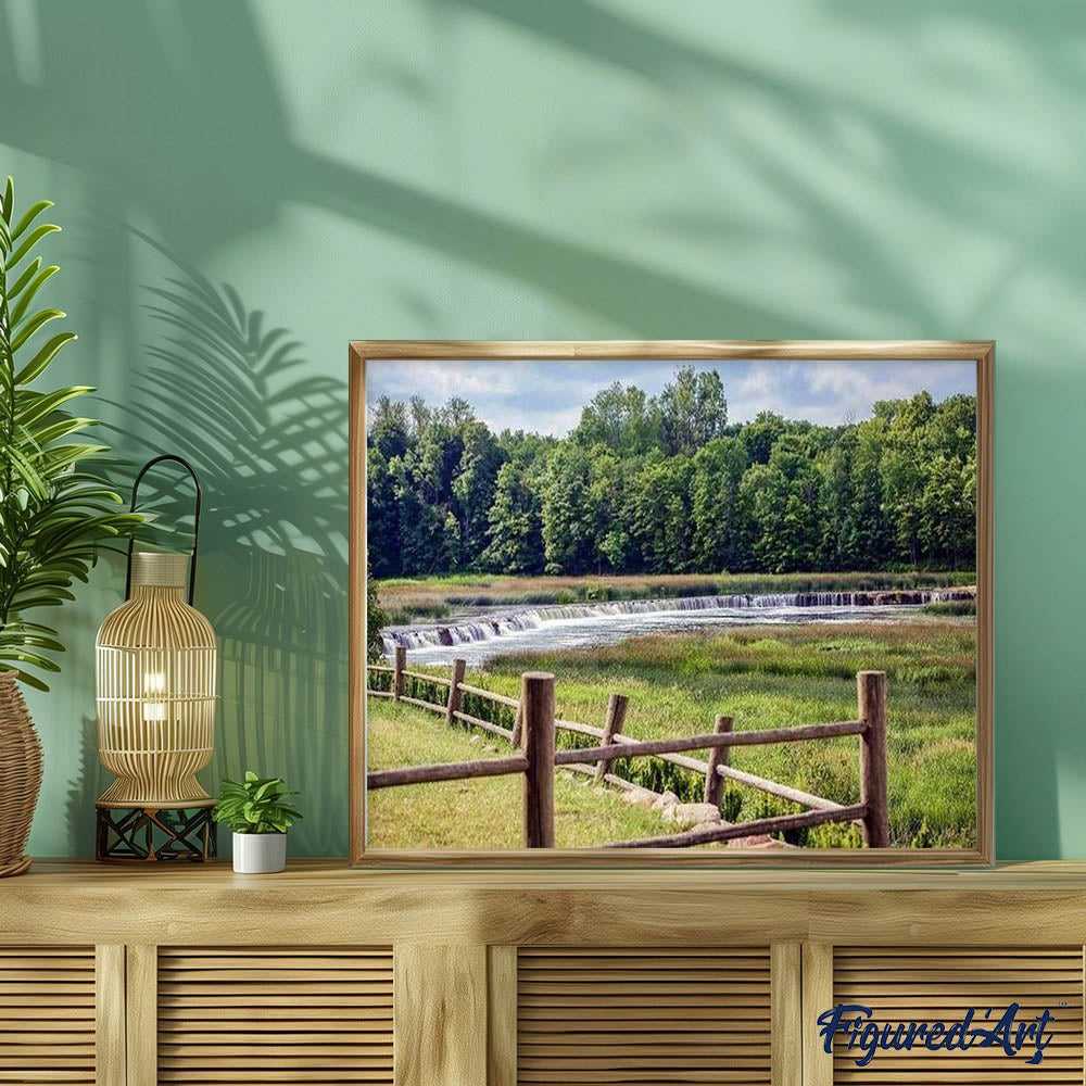 paint by numbers | Waterfalls On River | advanced landscapes | FiguredArt