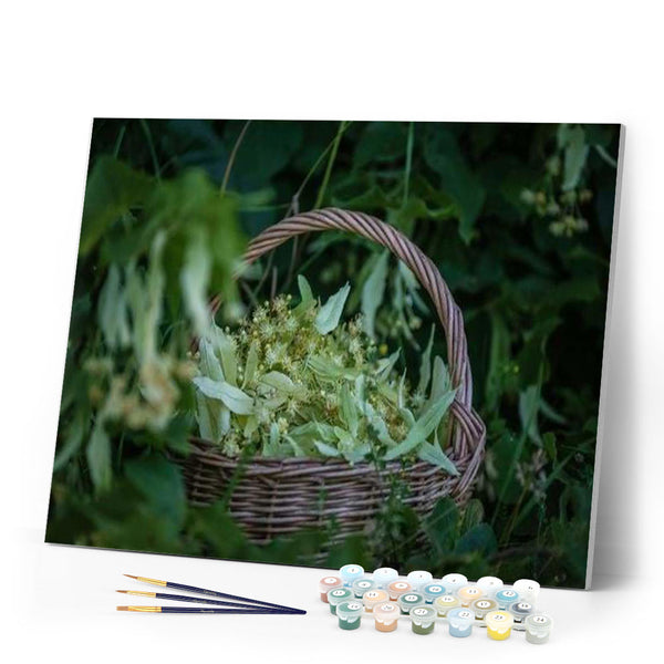 paint by numbers | Basket of Flowers | flowers intermediate | FiguredArt