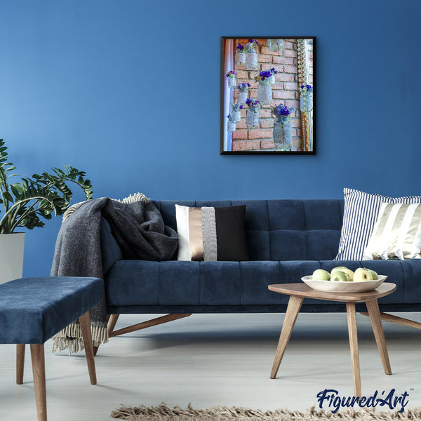 paint by numbers | Purple Glass Vase | flowers intermediate | FiguredArt