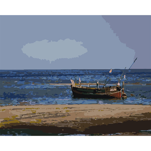 paint by numbers | Wooden Boat | advanced ships and boats | FiguredArt