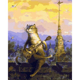 paint by numbers | Cat playing Guitar | animals cats easy | FiguredArt